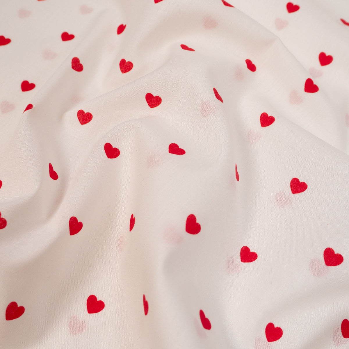 tissu popeline coeurs