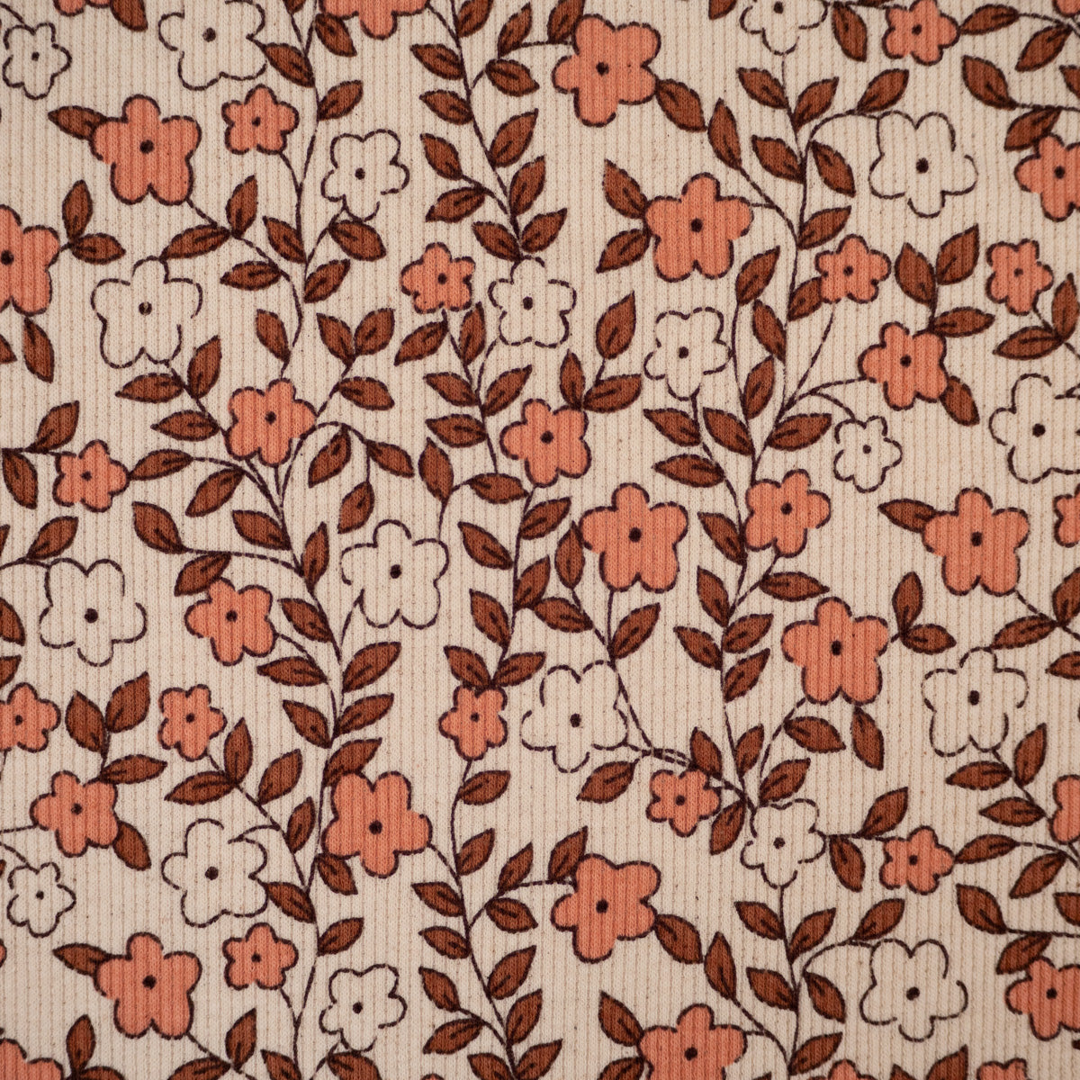 jersey cotelé floral