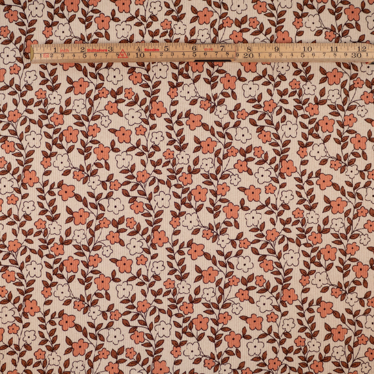 jersey cotelé floral