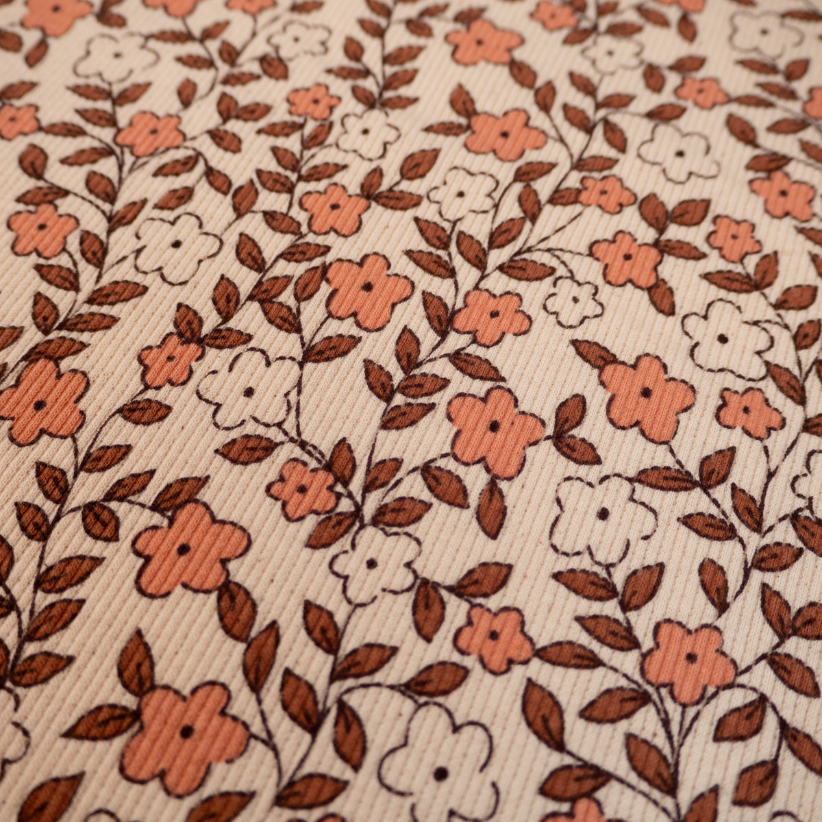 jersey cotelé floral