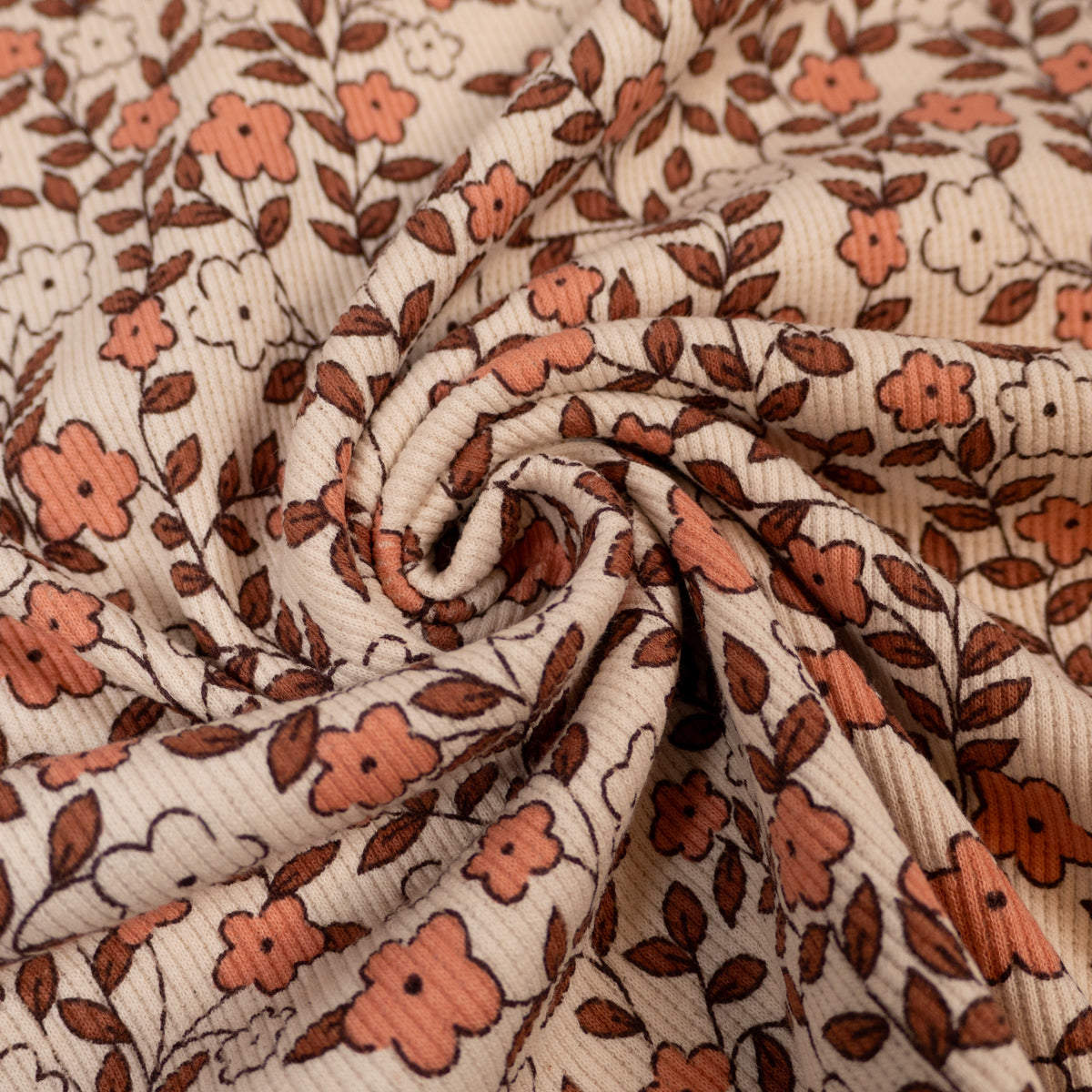 jersey cotelé floral