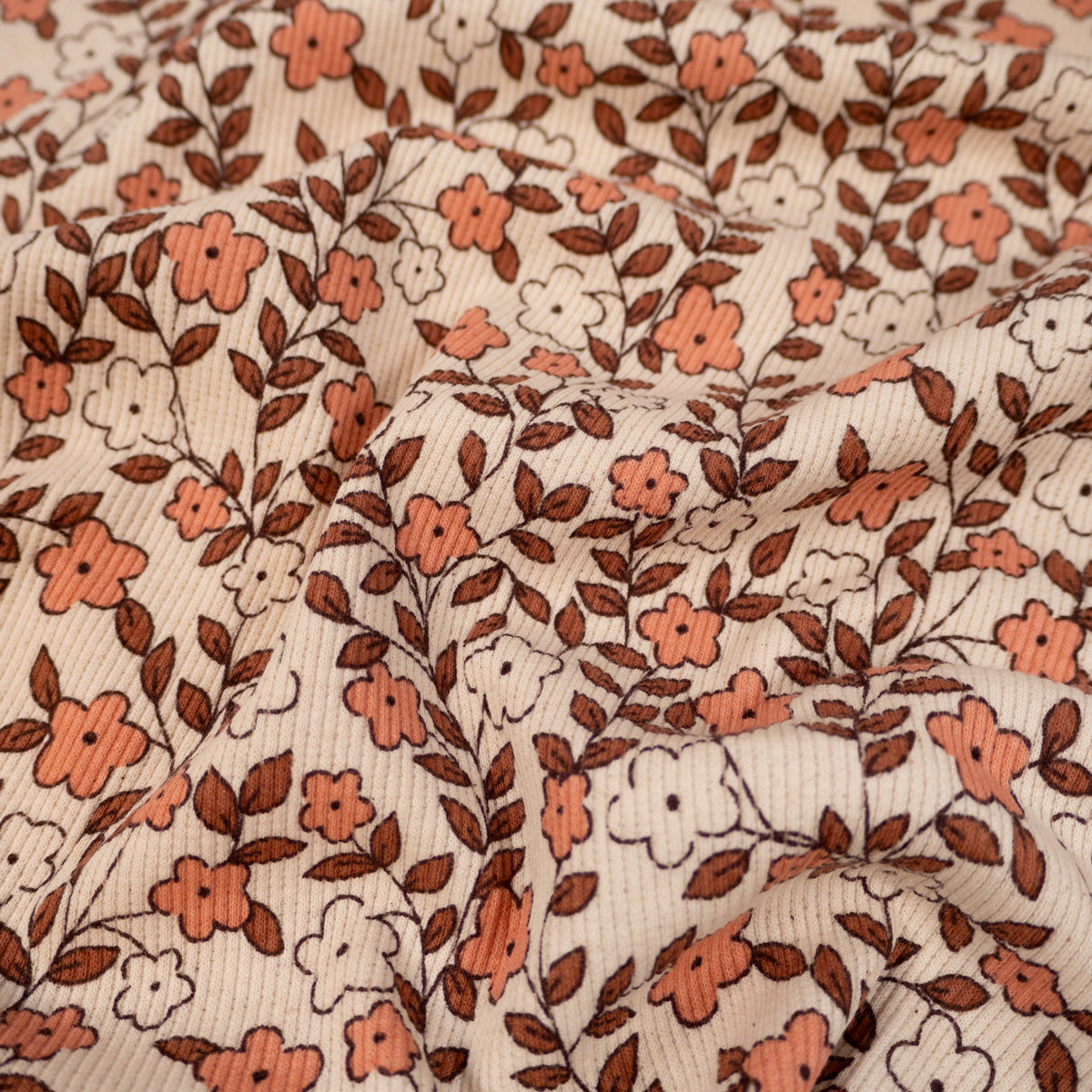 jersey cotelé floral