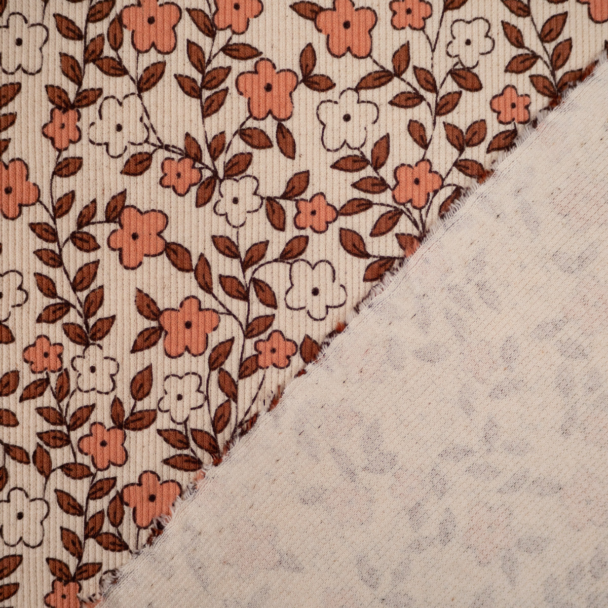 jersey cotelé floral
