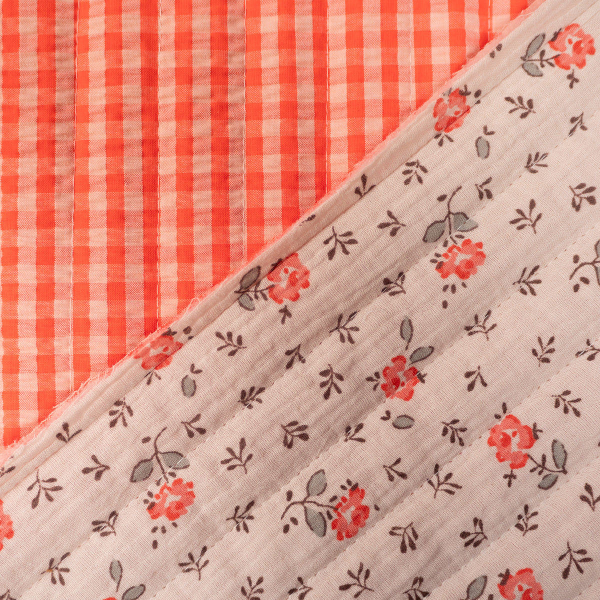 tissu matelassé coton floral