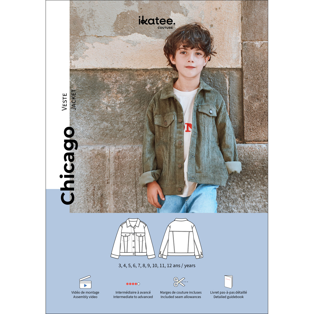 Patron de couture veste en jean CHICAGO