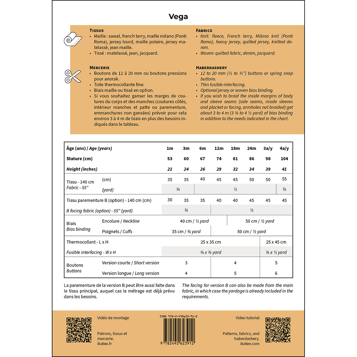 Patron de gilet et veste pour bébé format papier