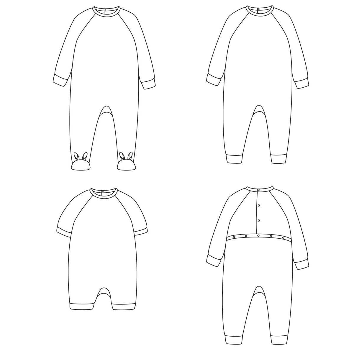 Patron de couture pyjama dors-bien bébé