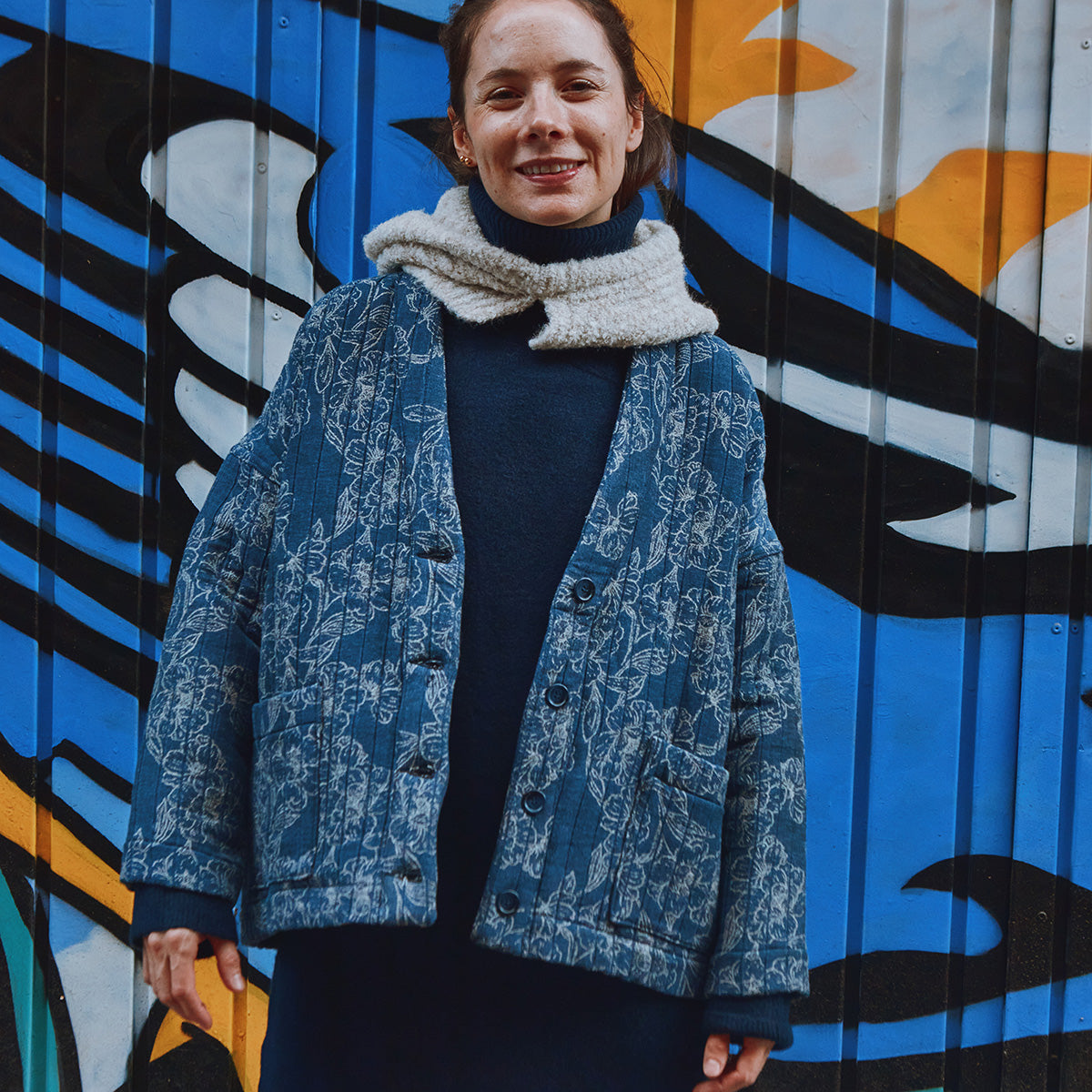 Paton de veste matelassée jacquard femme