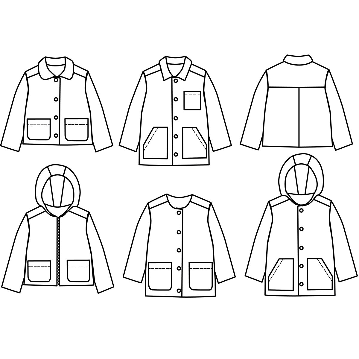 Patron de parka, veste et manteau pour enfant