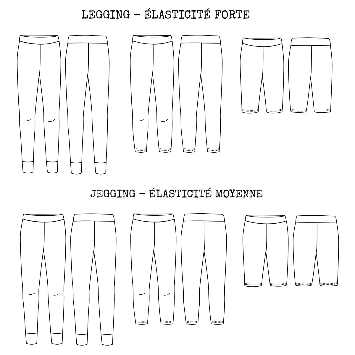Duo de patron de legging et jegging