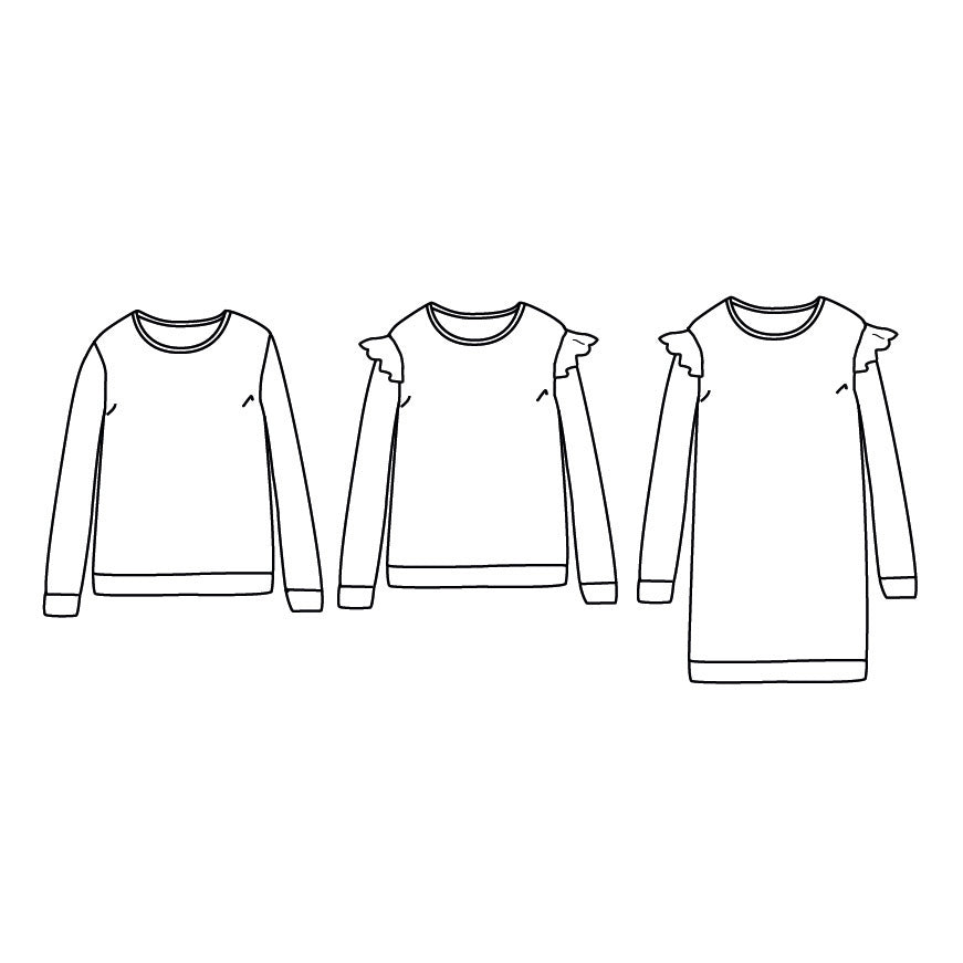 Duo de patron de sweat et robe pour femme et enfant