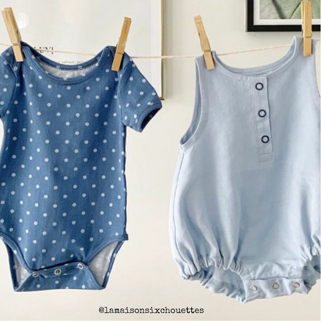 Patron de body manches courtes pour bébé