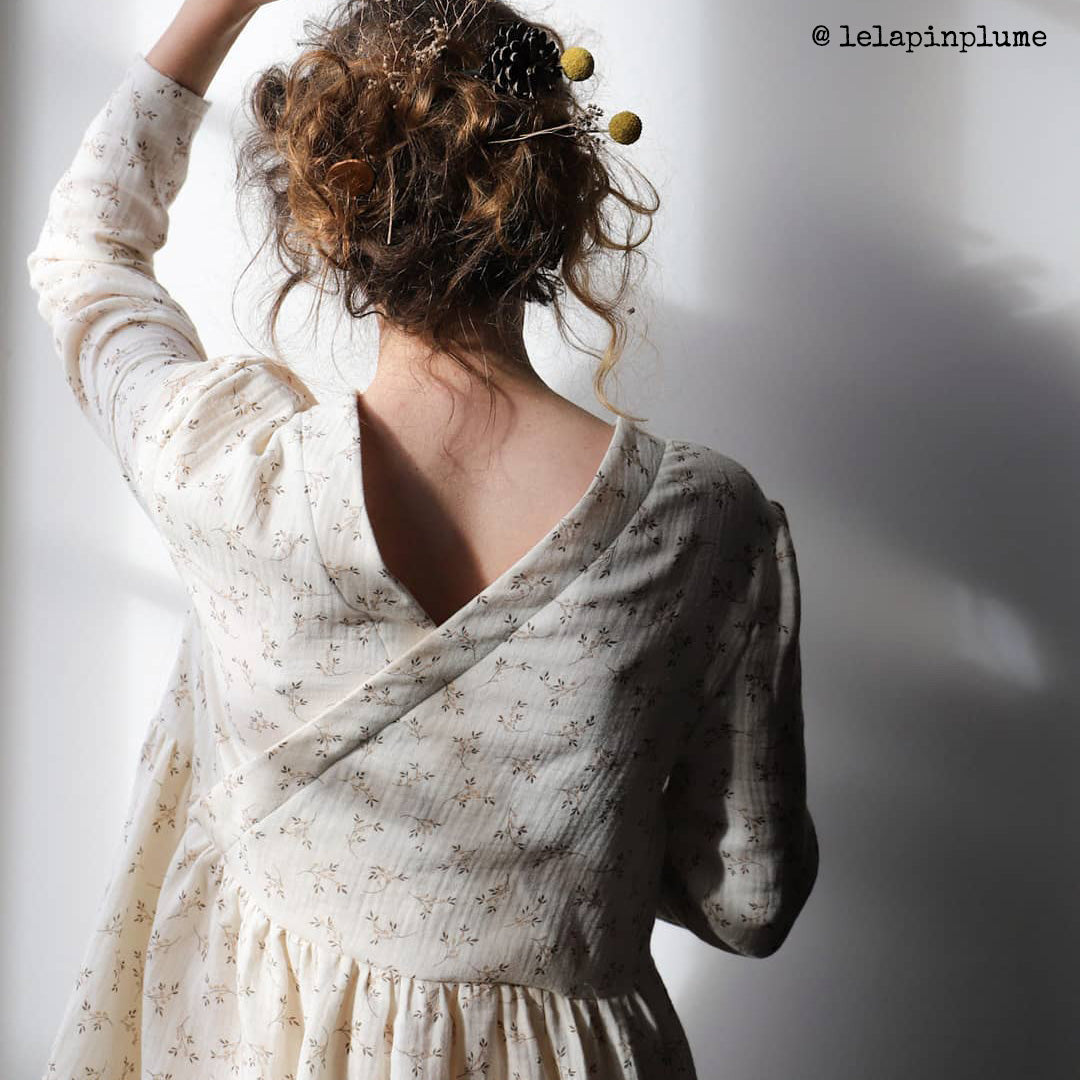 Patron de robe manches longues pour femme