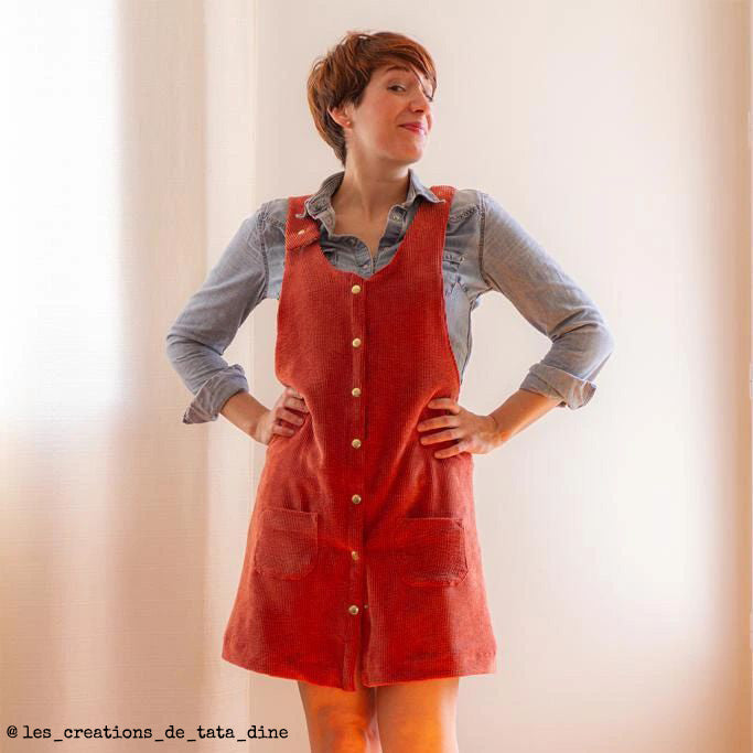 Couture de robe chasuble pour femme