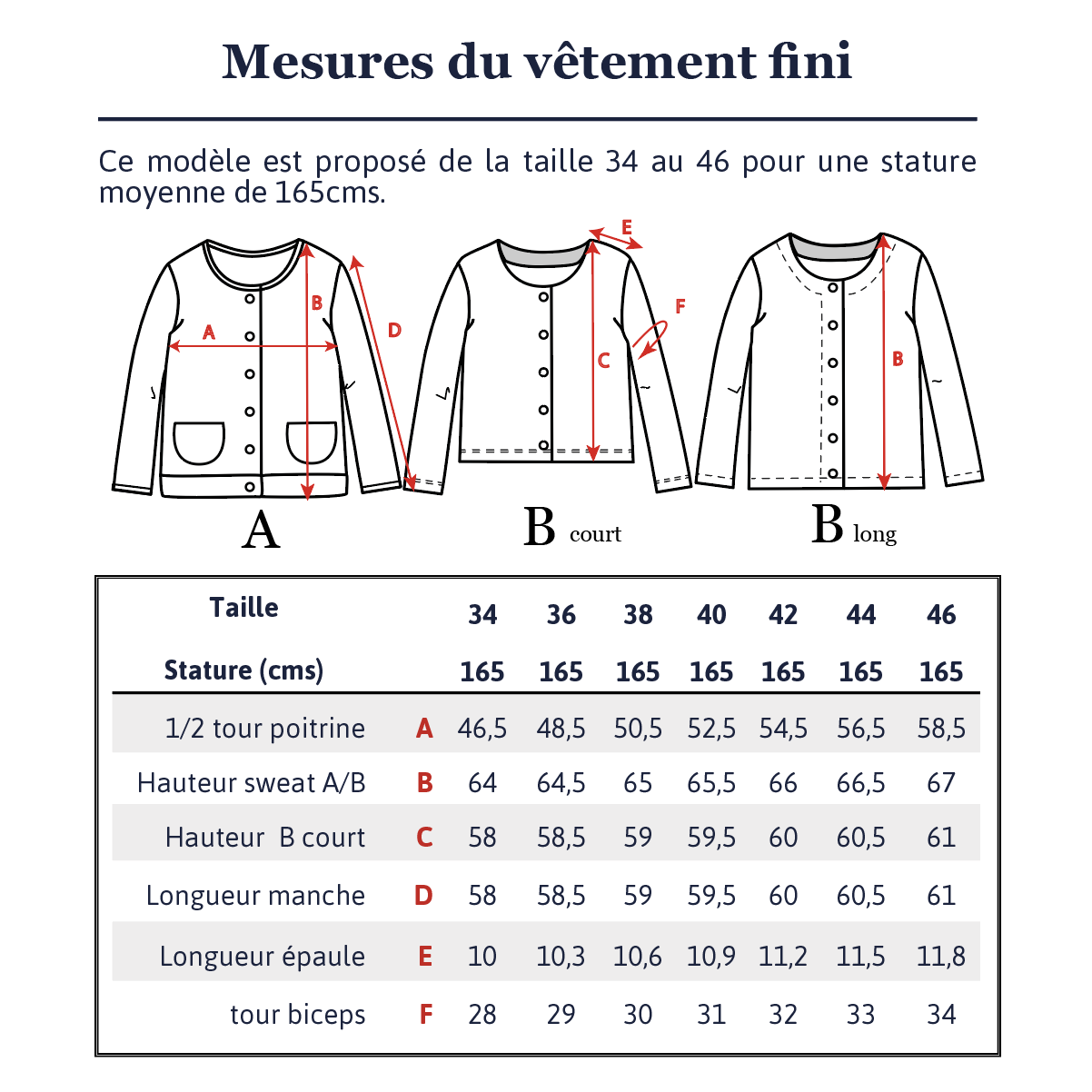 Patron de gilet et veste pour femme