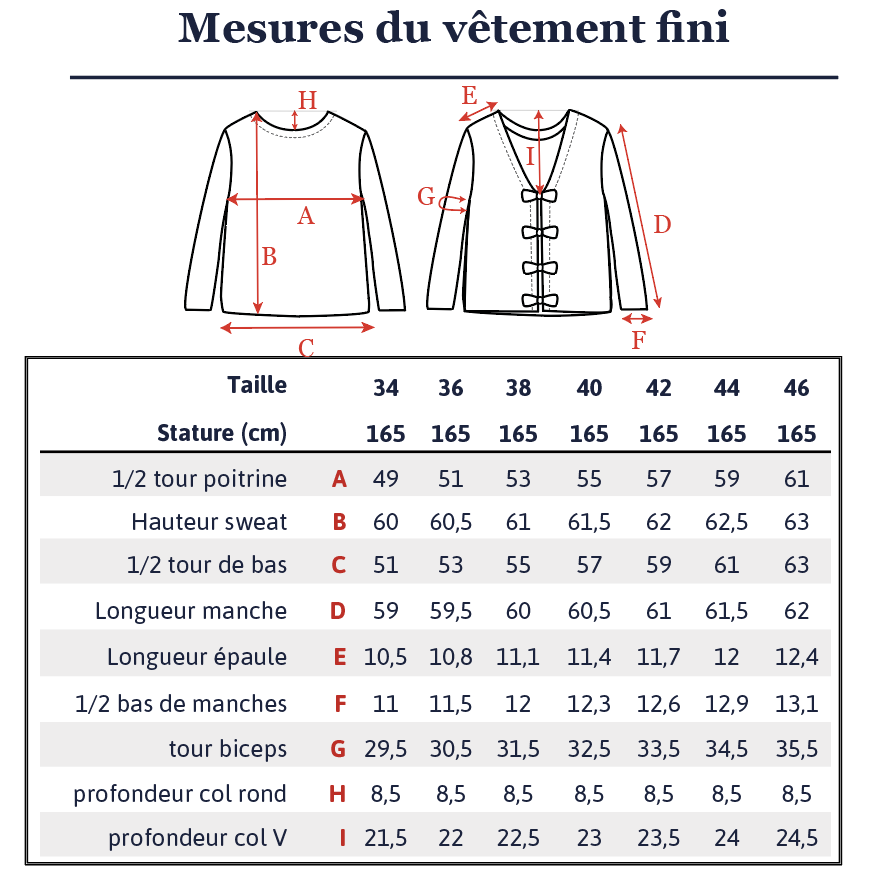 Couture de gilet manches longues pour femme