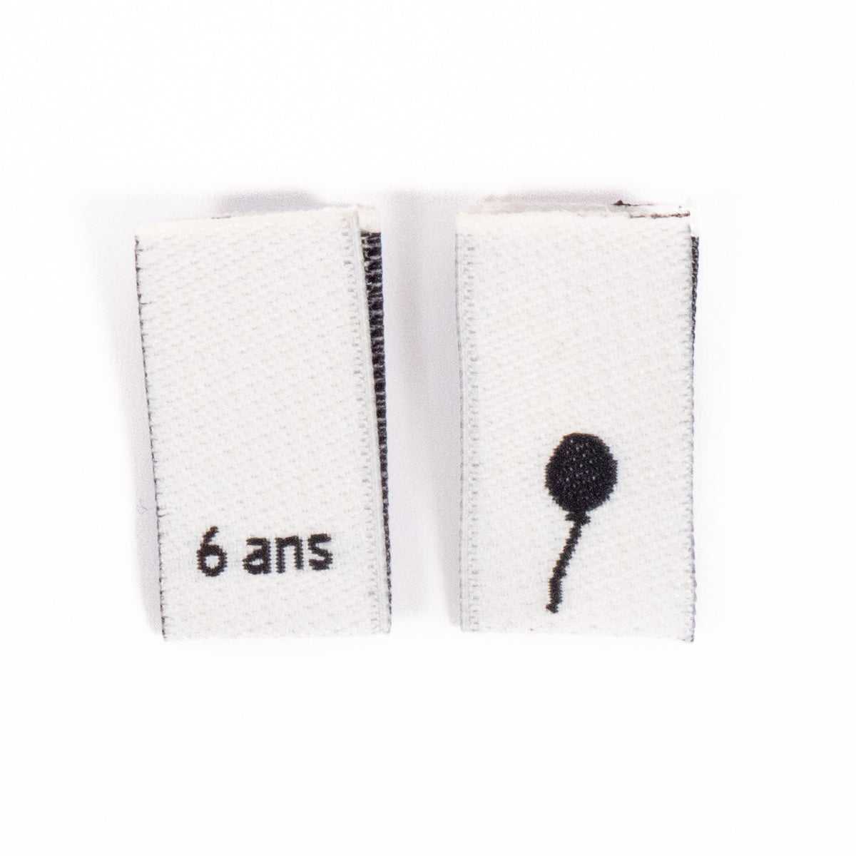Étiquettes textiles tailles Ikatee