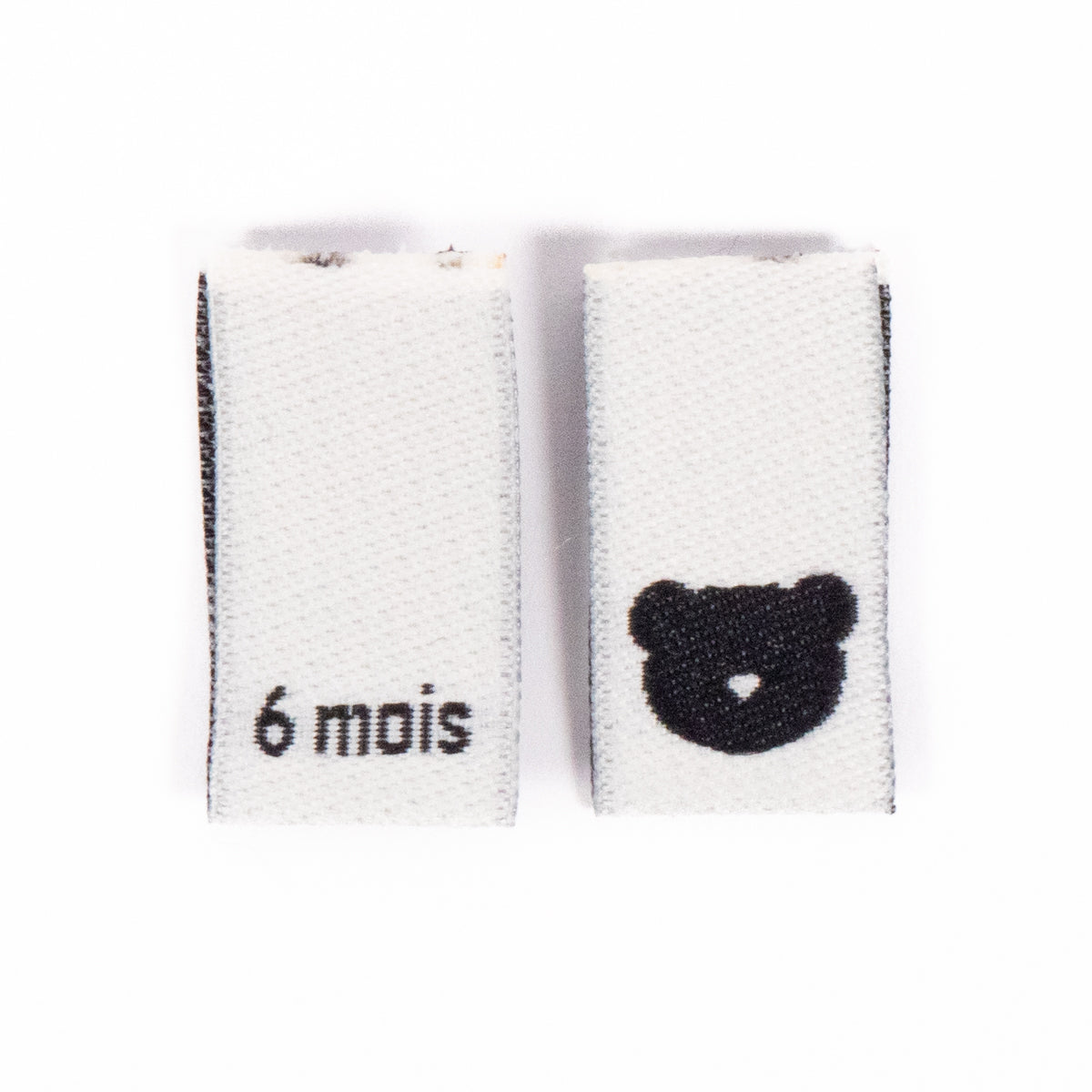 Étiquettes tissées tailles Ikatee 6 mois
