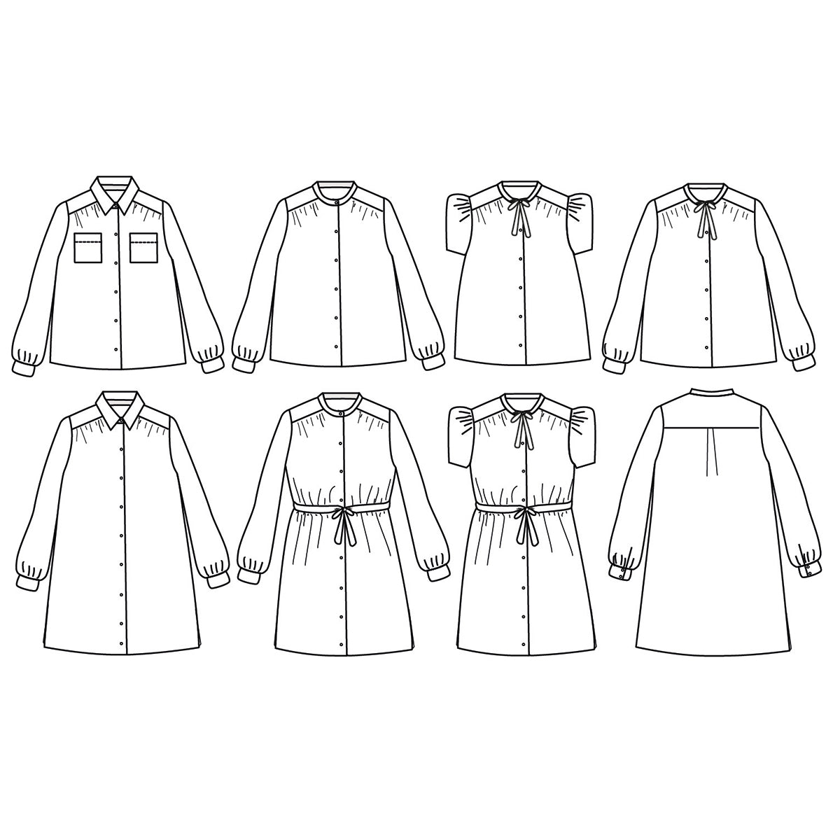 Duo de patron de blouse et de robe pour femme et enfant
