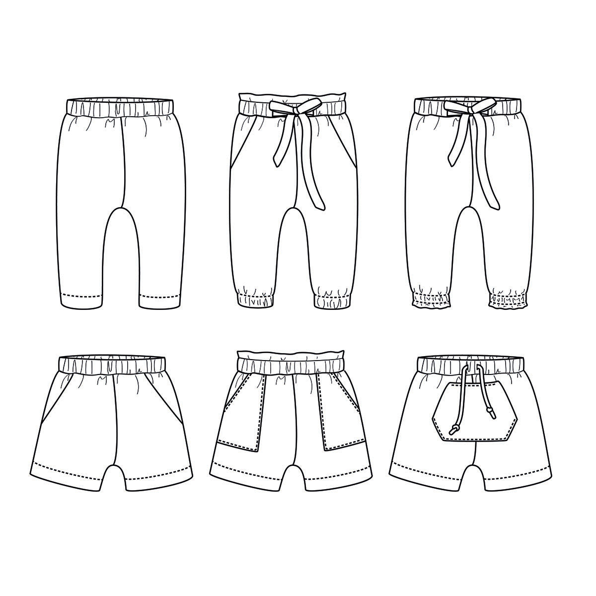 Patron de pantalon et short
