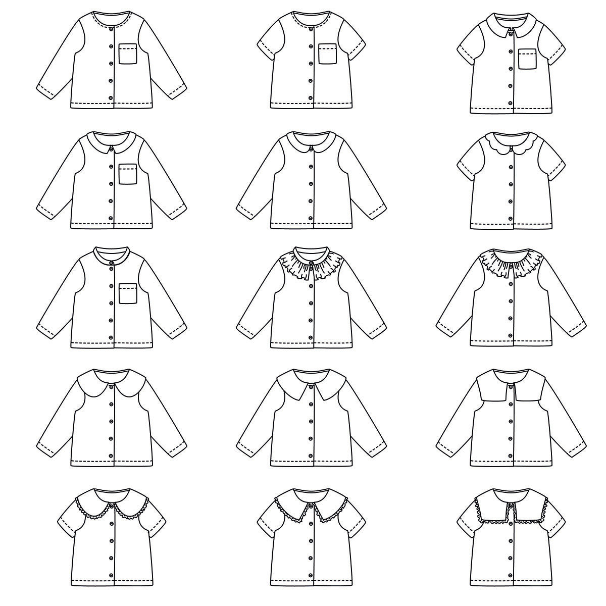Patron de blouse pour enfant mixte