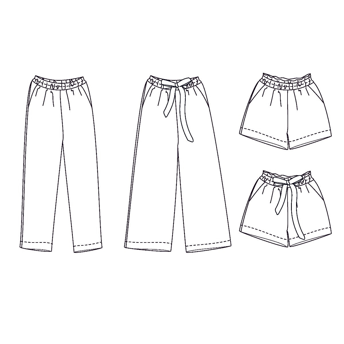 Patron de pantalon et short pour femme
