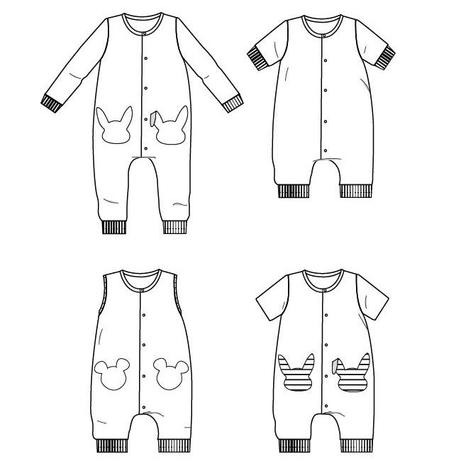 Patron de combinaison de pyjama pour bébé
