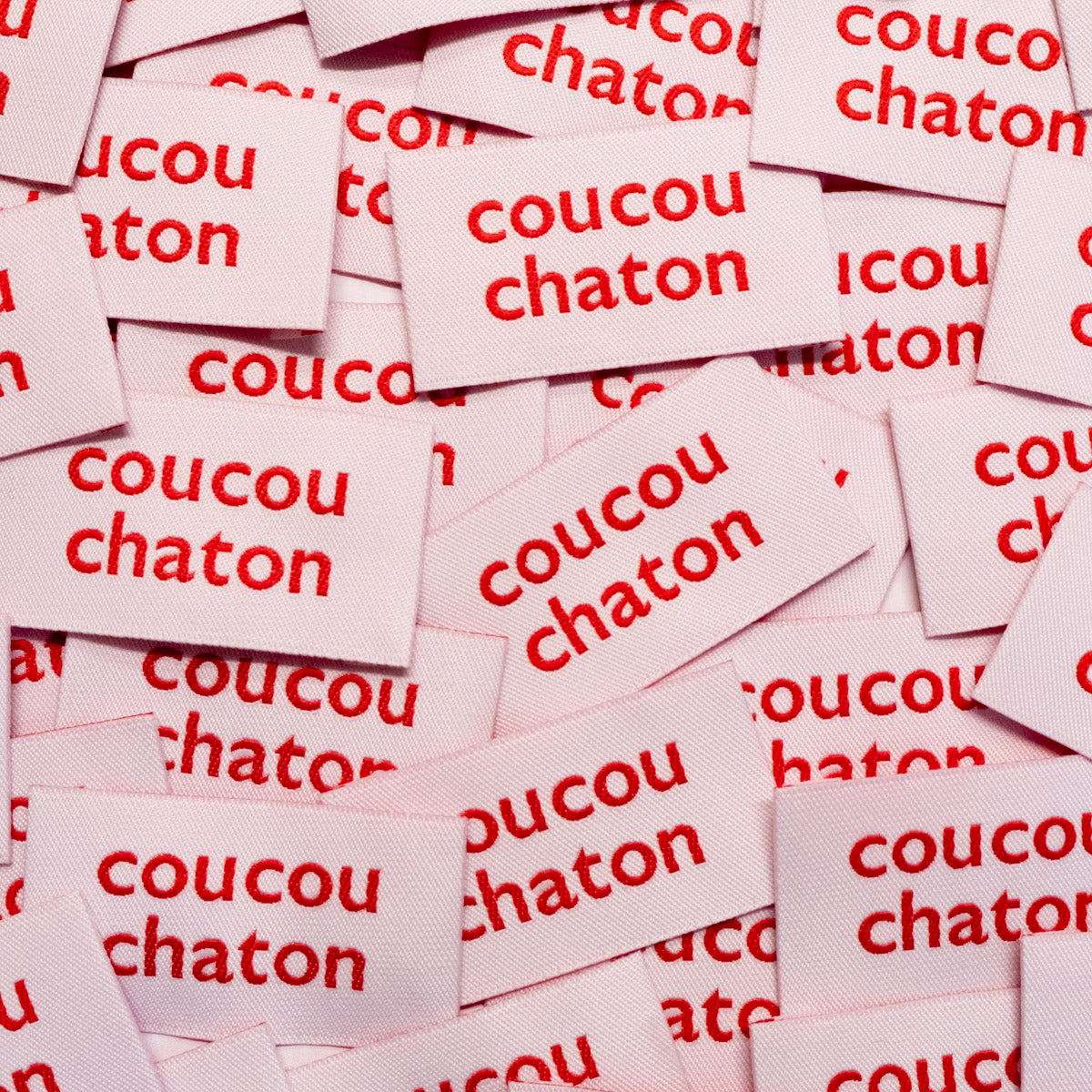 Étiquettes tissées Ikatee Coucou chaton