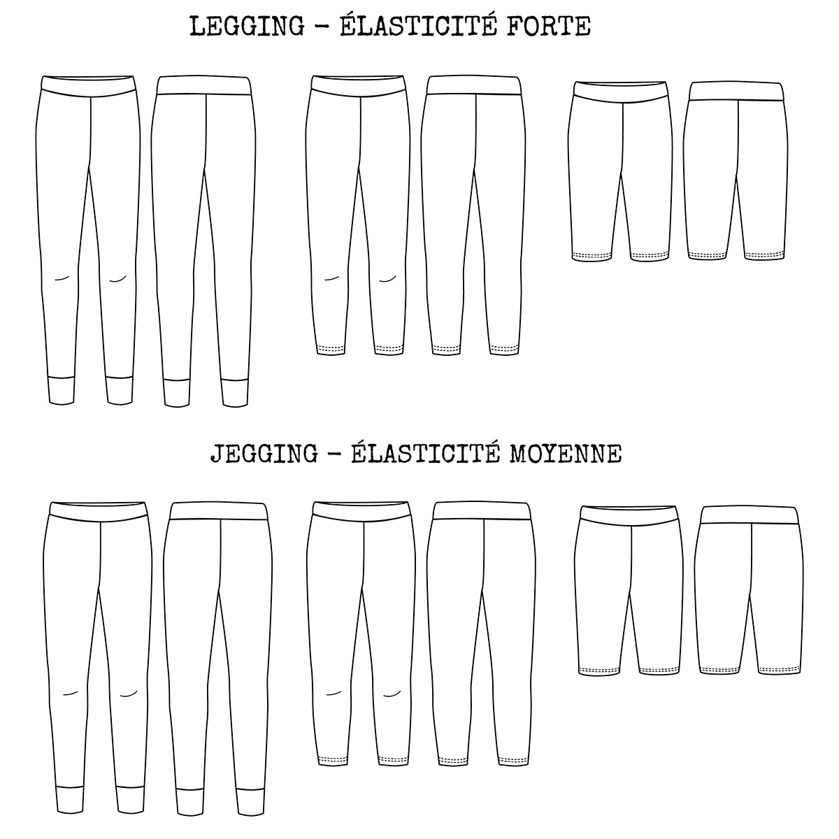 Patron de legging et jegging pour femme