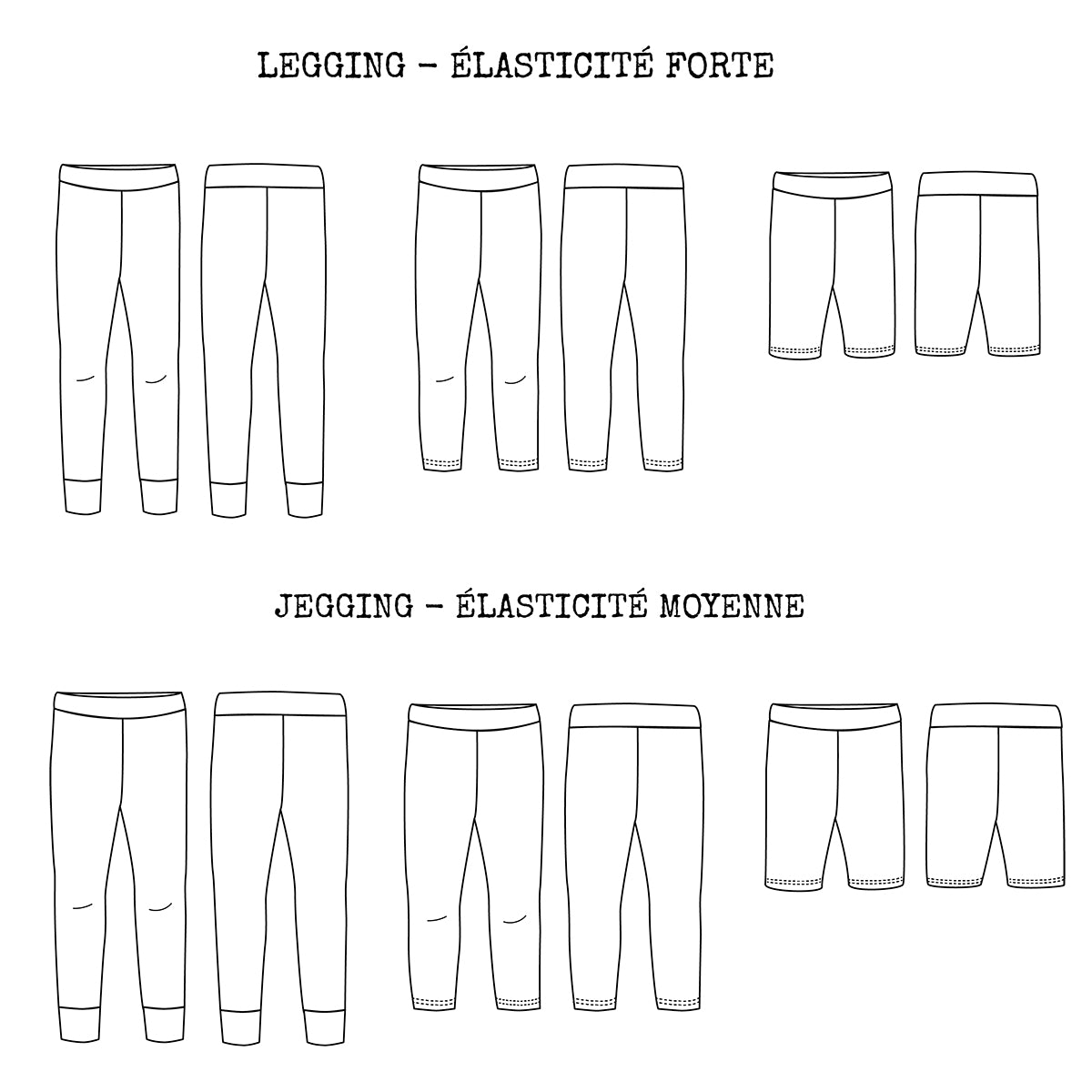 Patron de legging et jegging pour enfant