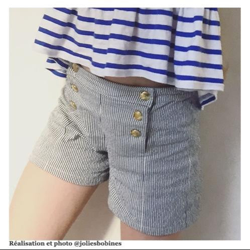 Patron de short pour enfant mixte