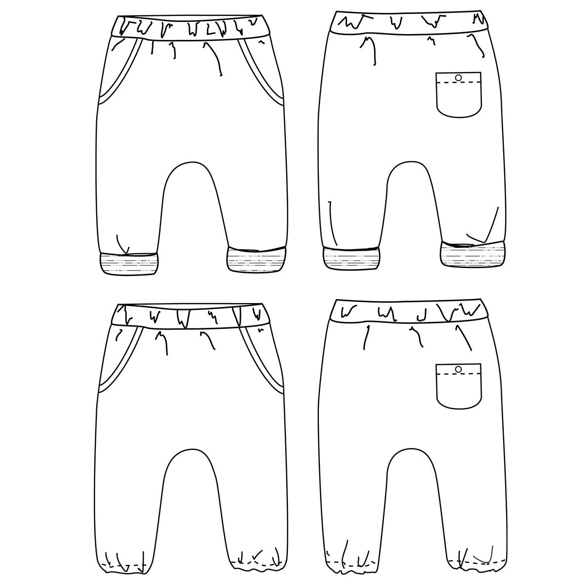 Patron de pantalon sarouel pour bébé
