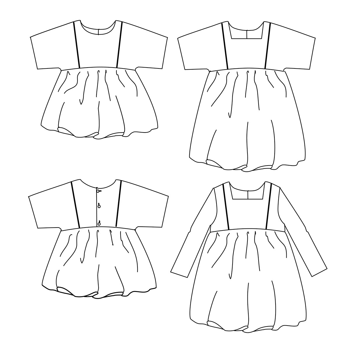 Patron de blouse et robe pour fille