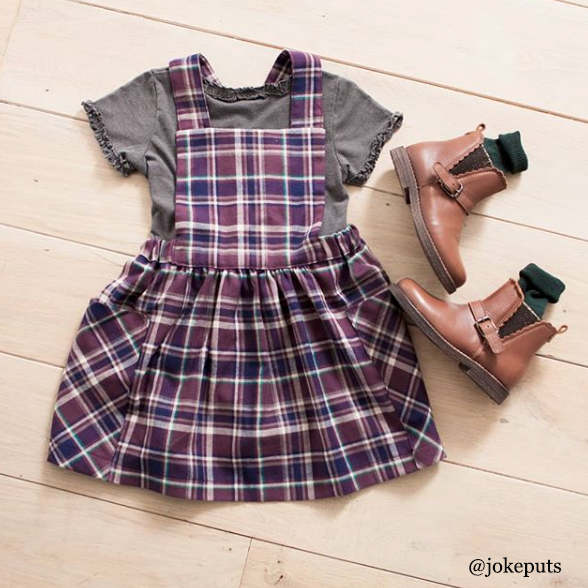 Couture robe tablier pour petite fille