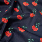 tissu popeline florale oeillets