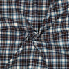 Tissu flanelle - Carreaux - Brun et bleu