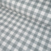 Tissu flanelle - vichy - Blanc et vert sauge