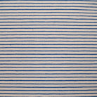 Tissu gabardine à rayures tissées, fond écru et rayures bleu royal
