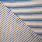 Tissu gabardine rayures tissées écru et bleu – vue 4
