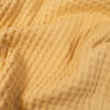 Tissu nid d'abeille tissé - Grands carreaux - Jaune pâle
