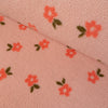 Tissu Teddy Jacquard - Fleurettes - Rose