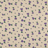 Tissu sweat - Love - Beige et violet
