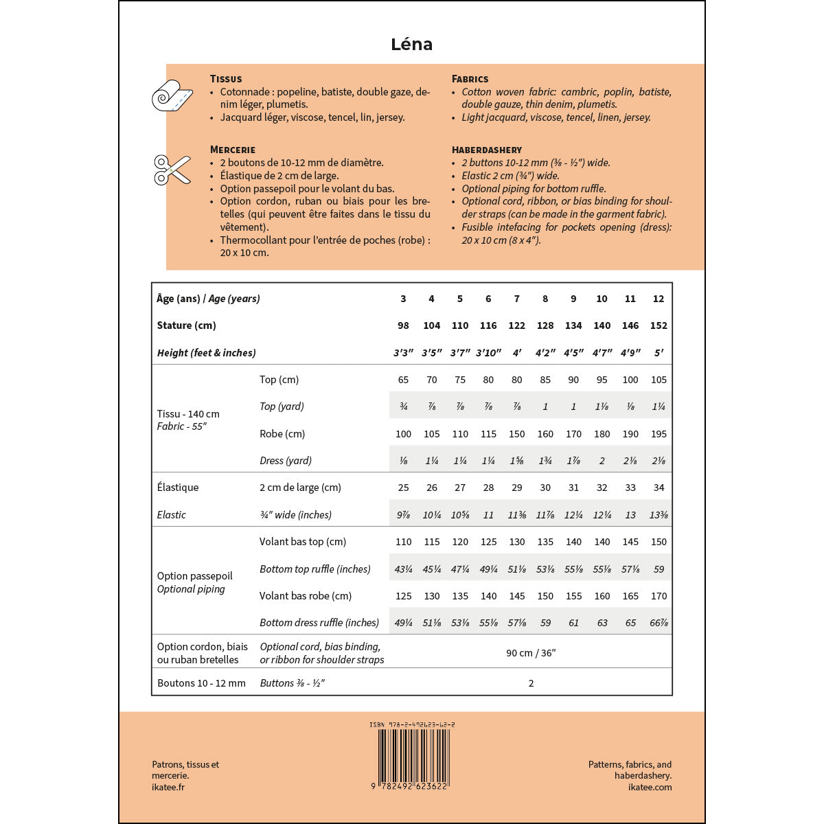 Duo de patron de top et robe pour femme et enfant format papier