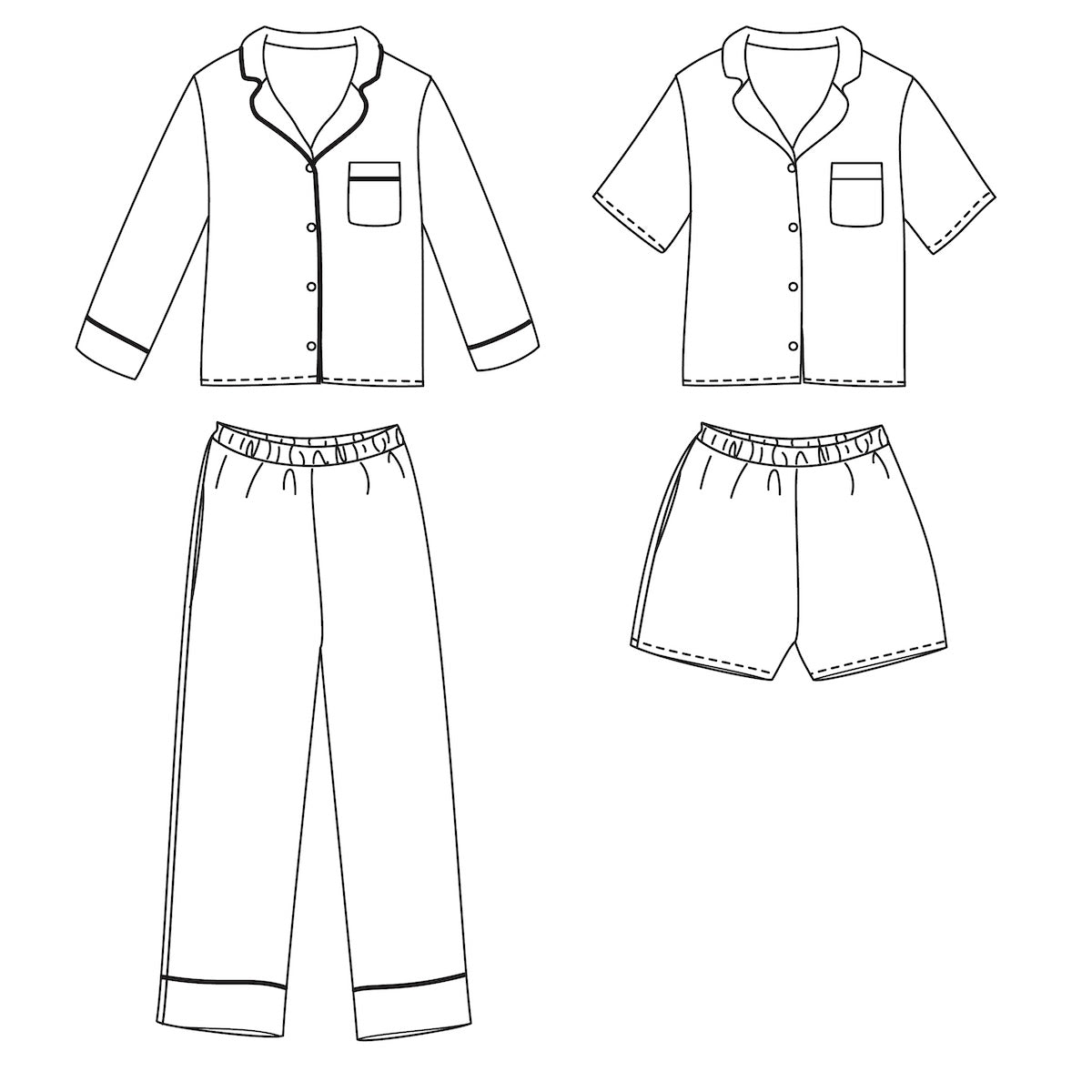 patron pyjama ikatee
