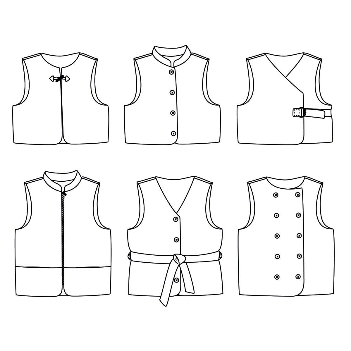 Dessin Patron gilet de berger femme Rabat