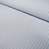Tissu Popeline - Rayures - Bleu clair et blanc