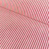 Tissu Popeline - Rayures - Rouge et blanc