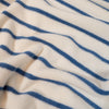 Tissu éponge - Rayé - Écru 509 et bleu