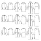 Patron de coupe-vent, parka, imperméable