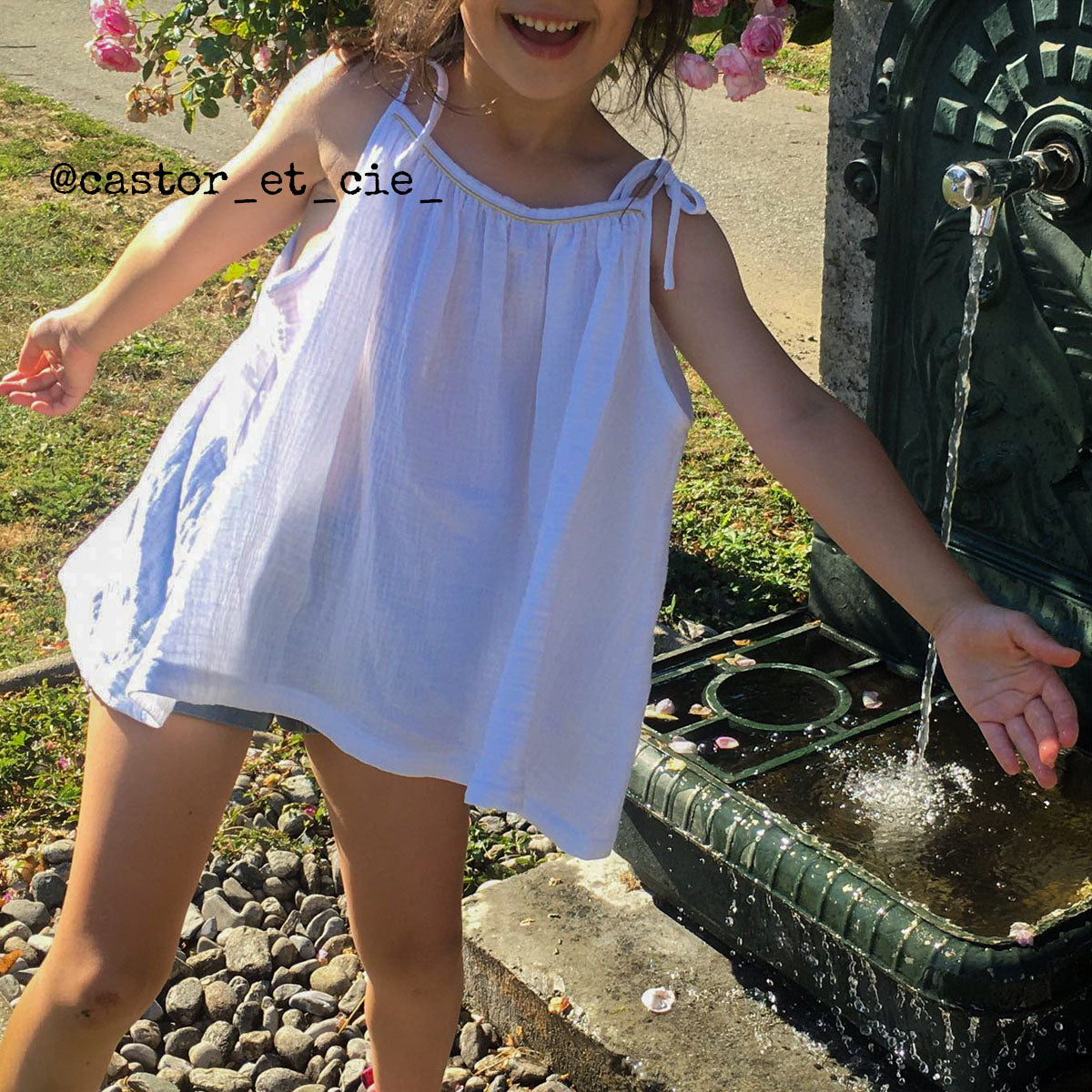 Couture top sans manches pour enfant 